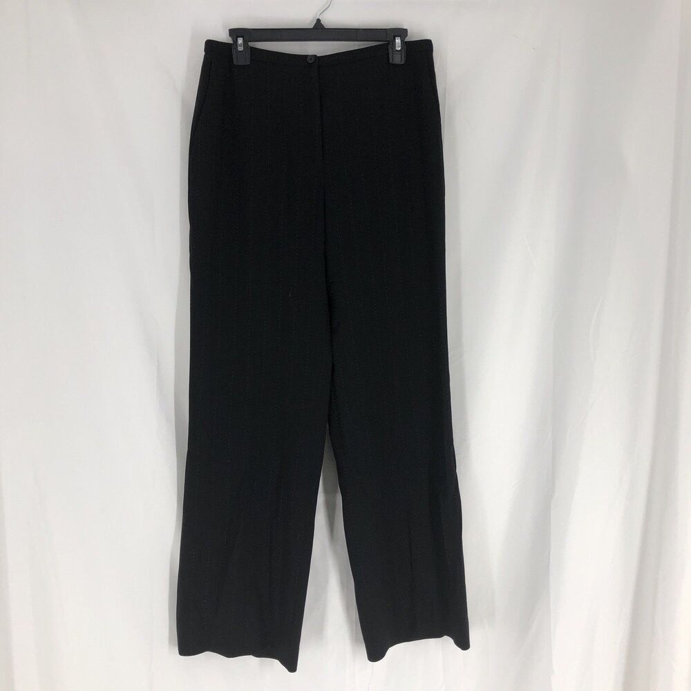 Ann Taylor LOFT Women's Black Pin Stripe Ann Dress Pants Career Capsule 10